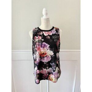 One Clothing Floral Tank Mesh Back M